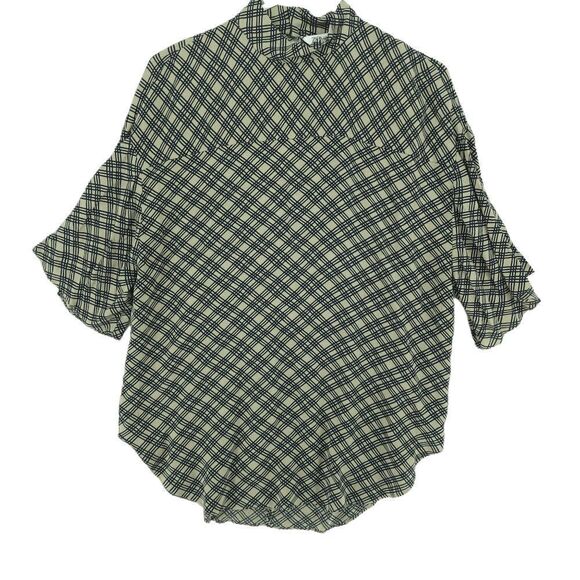 NWT XS Zara Oversized Plaid Flowy Tunic Top - Picture 1 of 8